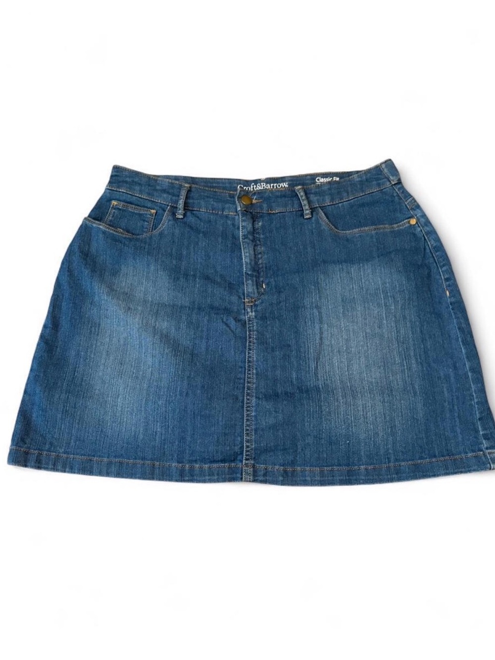 Croft & Barrow Classic Fit Denim Jean Skirt Size 12P